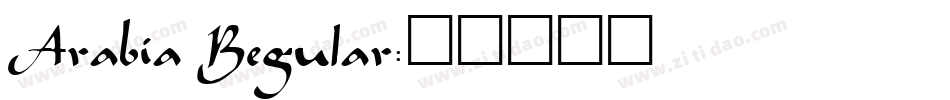Arabia Regular字体转换